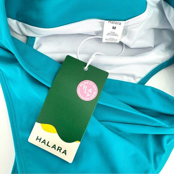 NWT Halara Crossover Bikini Bottom Swimsuit M‎ Teal - Picture 4 of 7